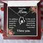 For my mom, I love you endlessly, Forever Love Necklace with On Demand Message Card