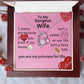 To my wife, I love always, Forever Love Necklace with On Demand Message Card