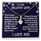 To my wife, I love you always, Alluring Beauty Necklace (Yellow & White Gold Variants)