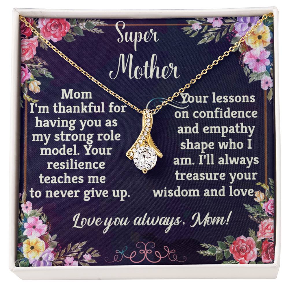 For my mother, love you forever, Alluring Beauty Necklace (Yellow & White Gold Variants)