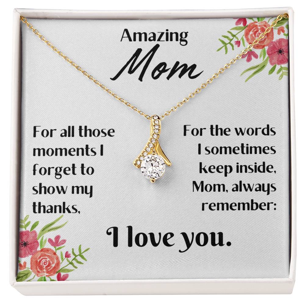 For my mom, love you endlessly, Alluring Beauty Necklace (Yellow & White Gold Variants)