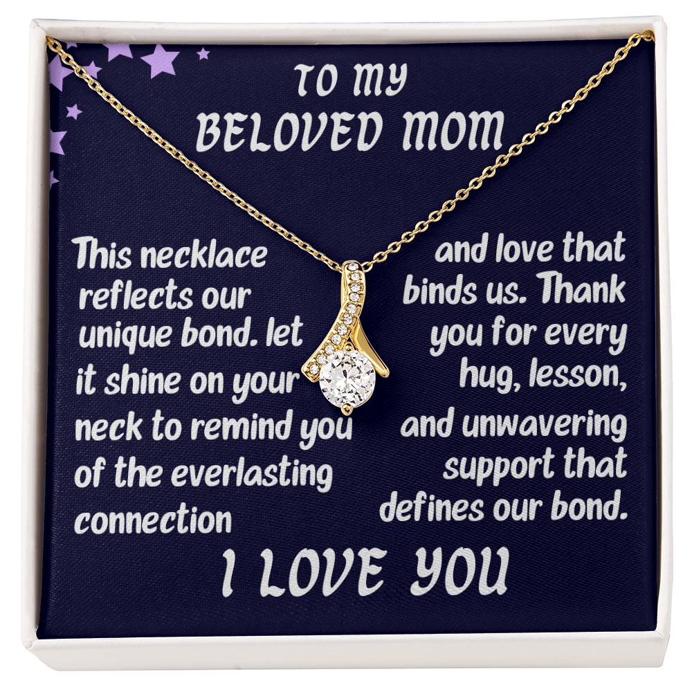 To my mom, I love you, Alluring Beauty Necklace (Yellow & White Gold Variants)