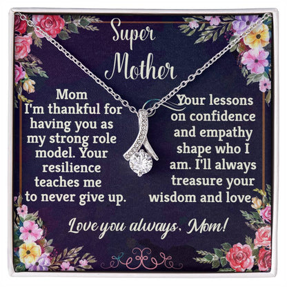 For my mother, love you forever, Alluring Beauty Necklace (Yellow & White Gold Variants)