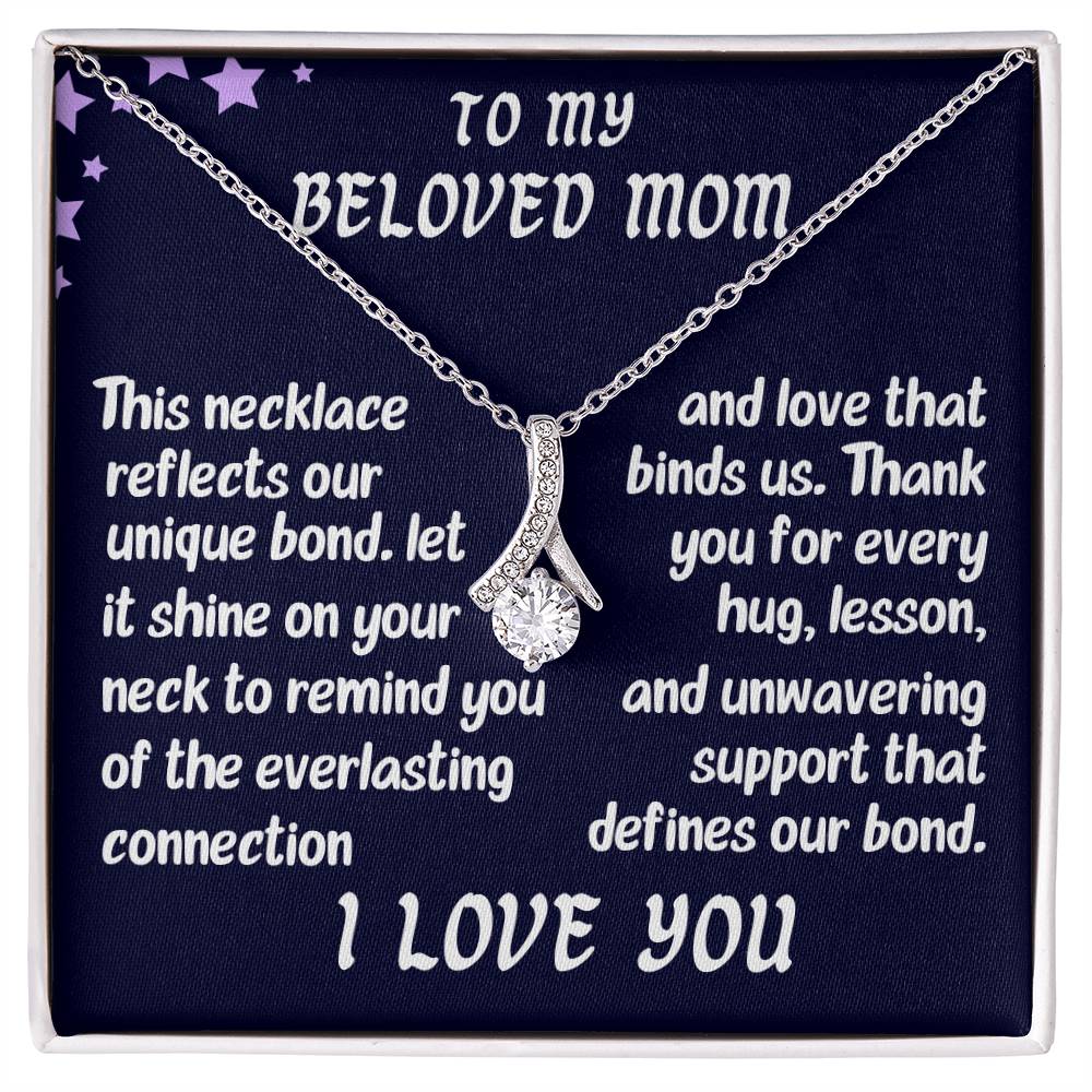 To my mom, I love you, Alluring Beauty Necklace (Yellow & White Gold Variants)