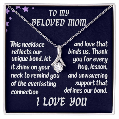 To my mom, I love you, Alluring Beauty Necklace (Yellow & White Gold Variants)