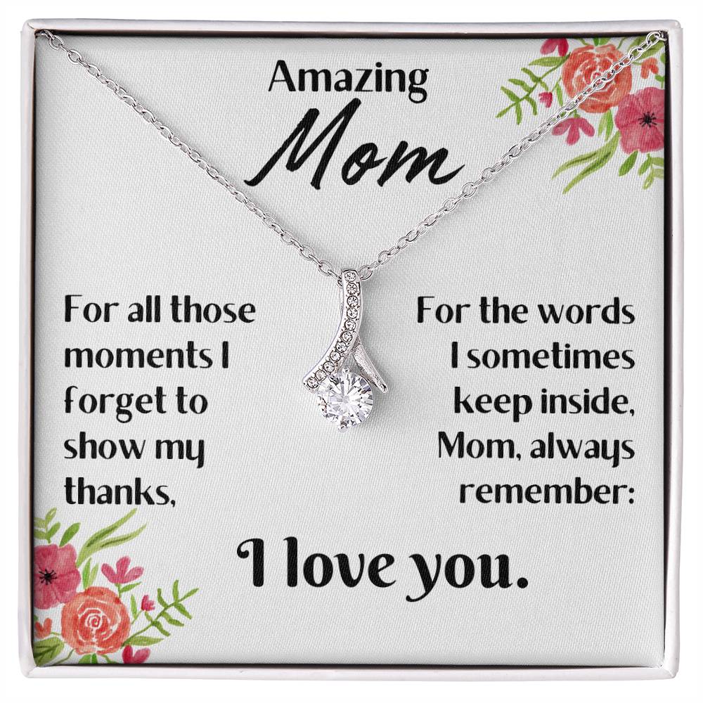 For my mom, love you endlessly, Alluring Beauty Necklace (Yellow & White Gold Variants)