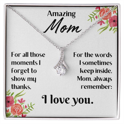 For my mom, love you endlessly, Alluring Beauty Necklace (Yellow & White Gold Variants)