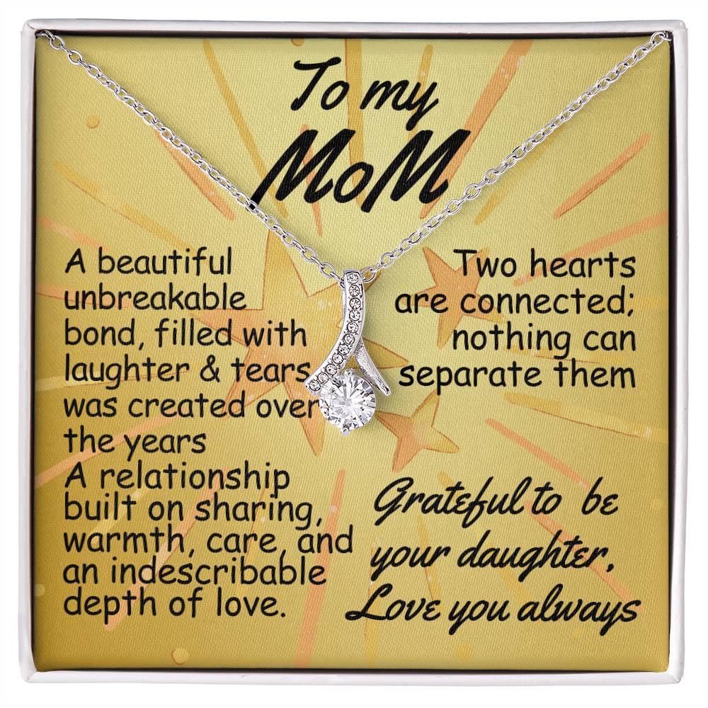 For my mom, love you endlessly, Alluring Beauty Necklace (Yellow & White Gold Variants)