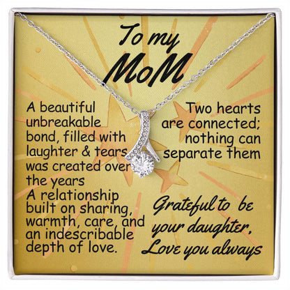 For my mom, love you endlessly, Alluring Beauty Necklace (Yellow & White Gold Variants)