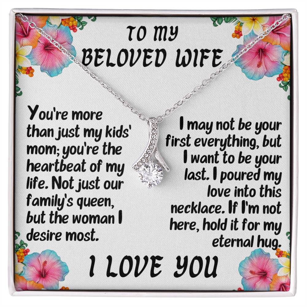 For my wife, I love you always, Alluring Beauty Necklace (Yellow & White Gold Variants)