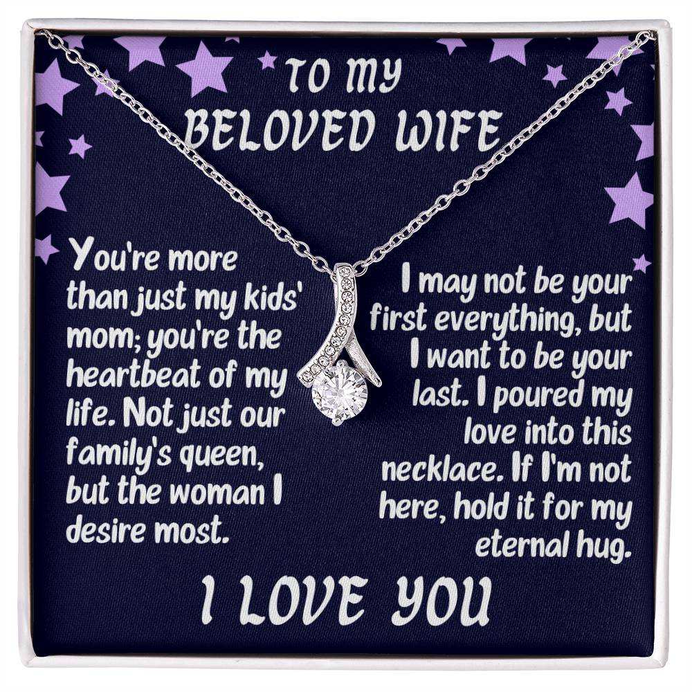 To my wife, I love you always, Alluring Beauty Necklace (Yellow & White Gold Variants)