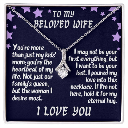 To my wife, I love you always, Alluring Beauty Necklace (Yellow & White Gold Variants)