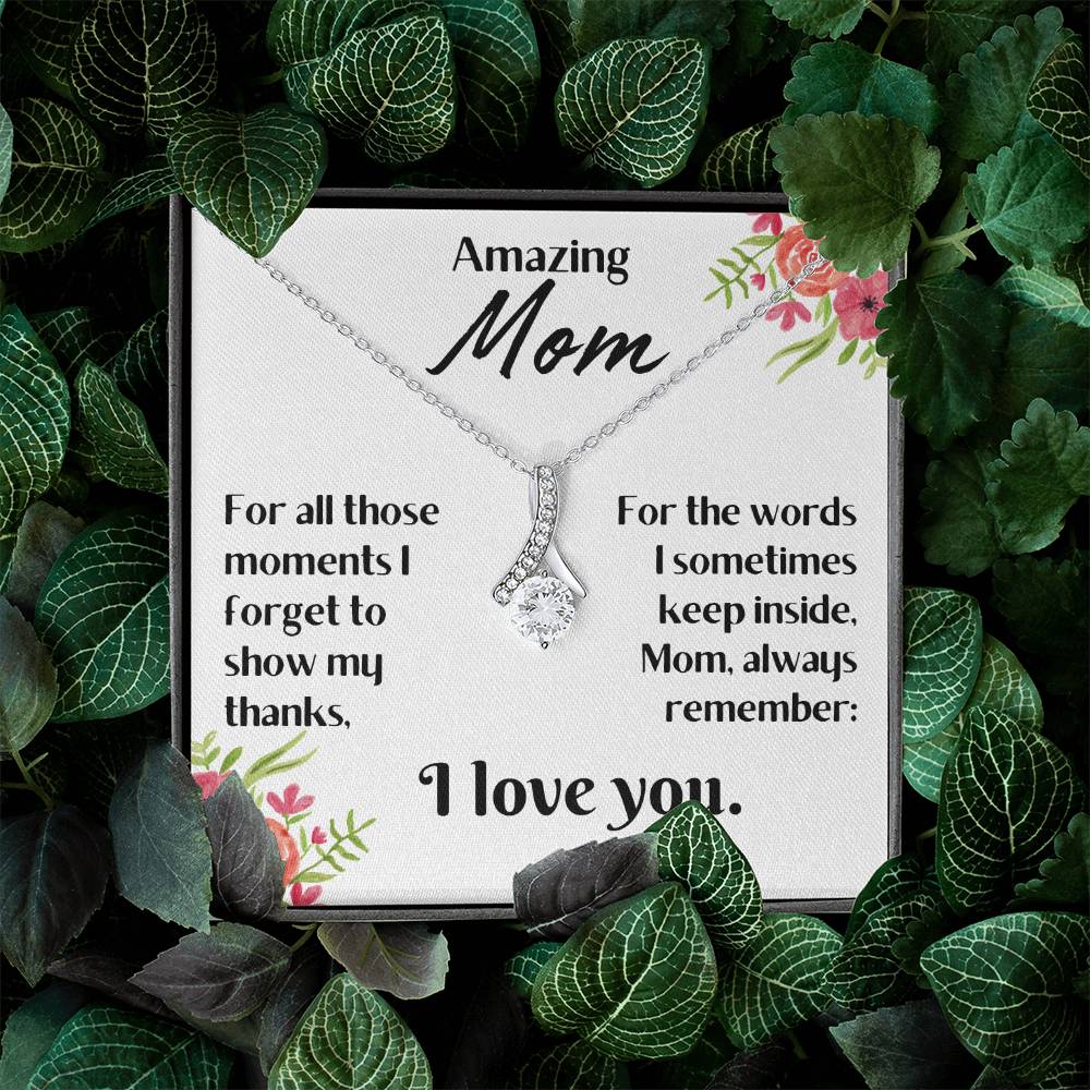 For my mom, love you endlessly, Alluring Beauty Necklace (Yellow & White Gold Variants)