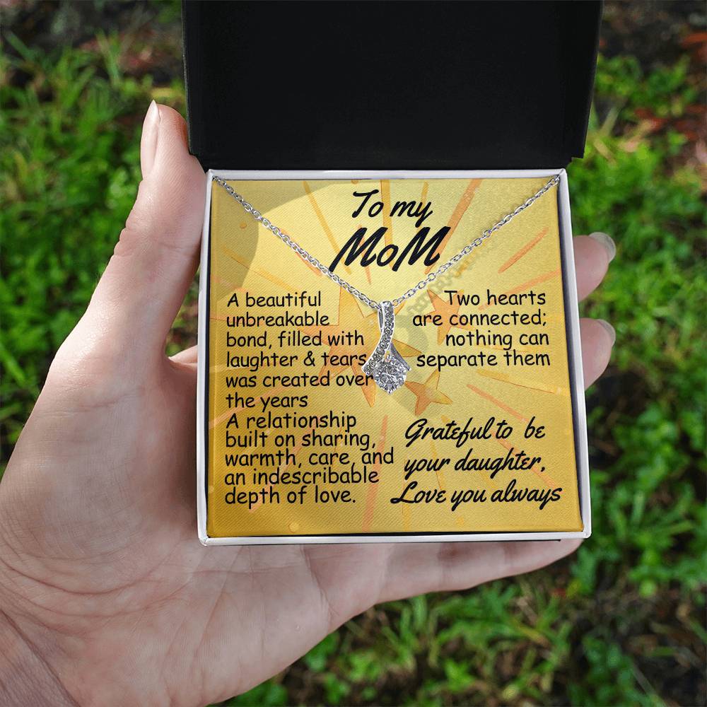 For my mom, love you endlessly, Alluring Beauty Necklace (Yellow & White Gold Variants)