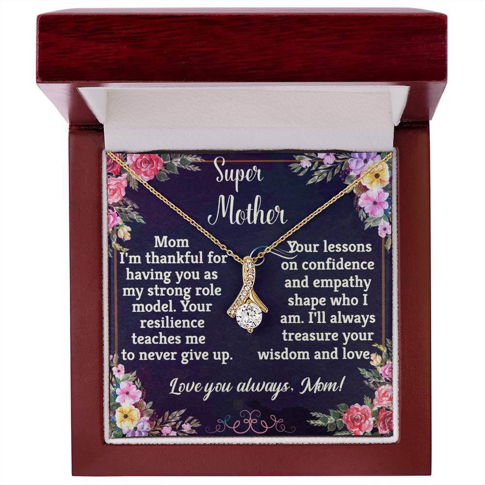 For my mother, love you forever, Alluring Beauty Necklace (Yellow & White Gold Variants)