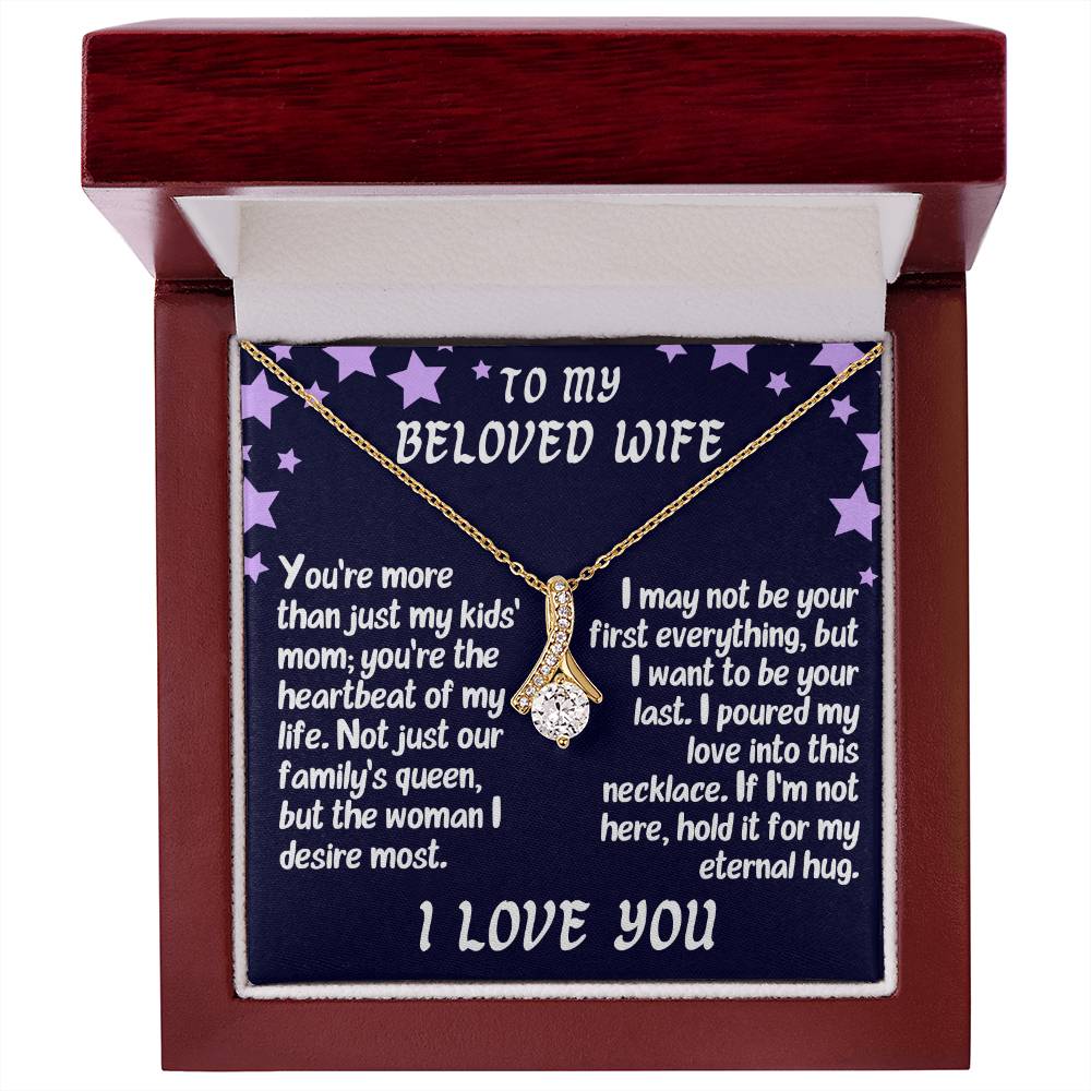 To my wife, I love you always, Alluring Beauty Necklace (Yellow & White Gold Variants)