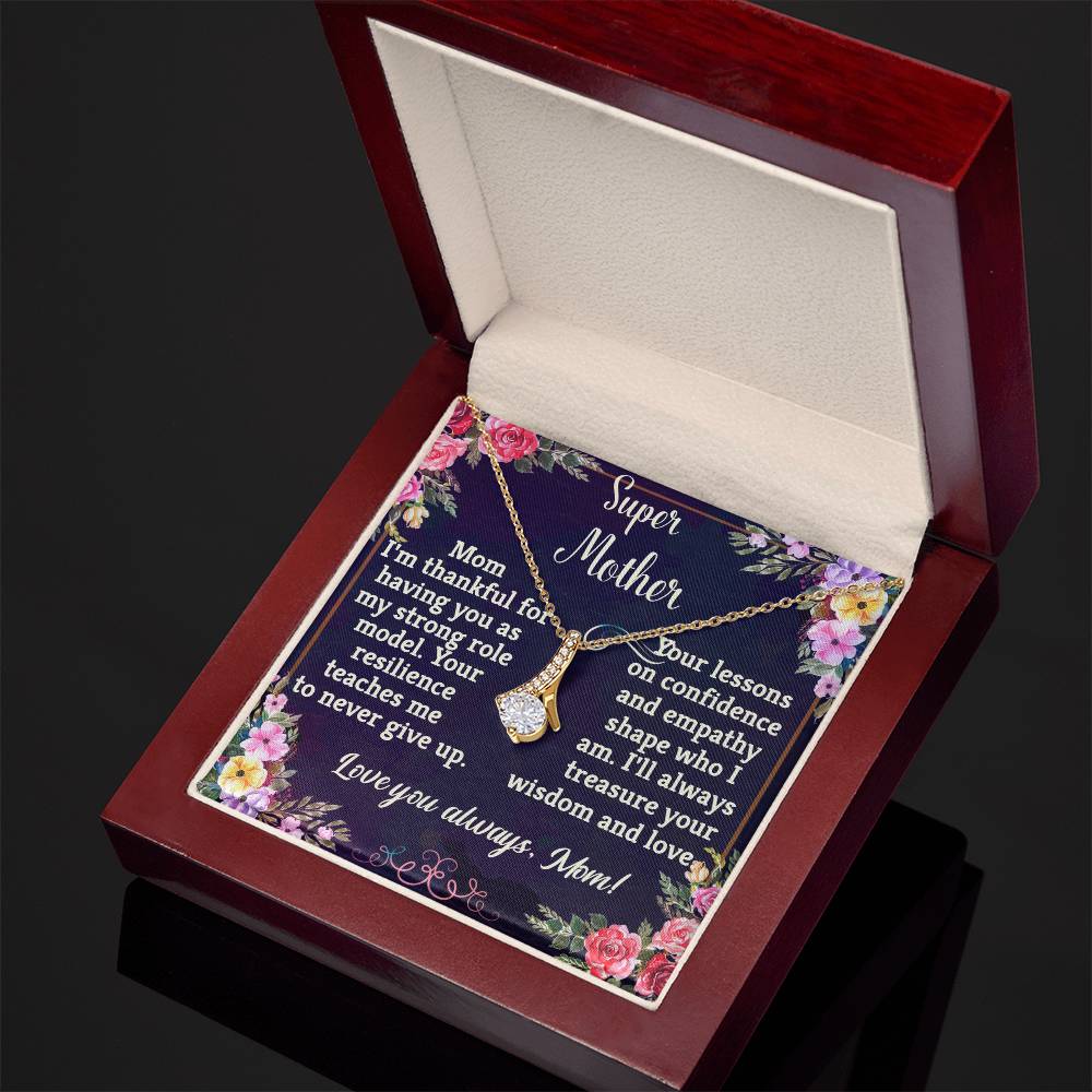 For my mother, love you forever, Alluring Beauty Necklace (Yellow & White Gold Variants)