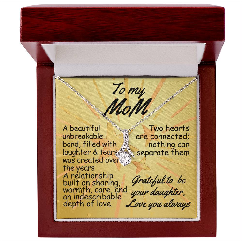 For my mom, love you endlessly, Alluring Beauty Necklace (Yellow & White Gold Variants)