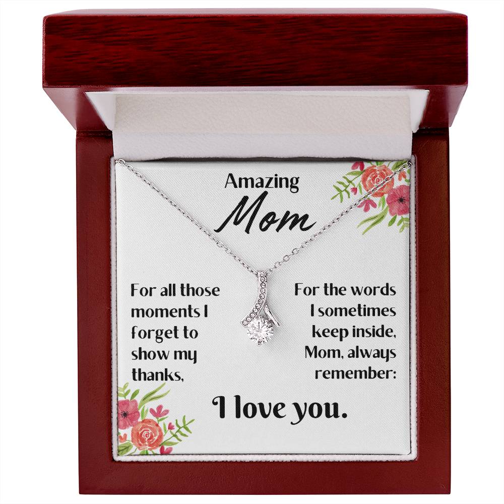 For my mom, love you endlessly, Alluring Beauty Necklace (Yellow & White Gold Variants)