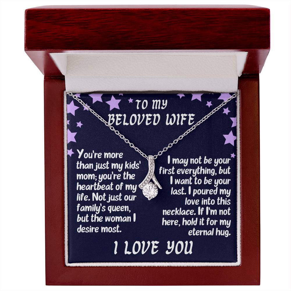 To my wife, I love you always, Alluring Beauty Necklace (Yellow & White Gold Variants)