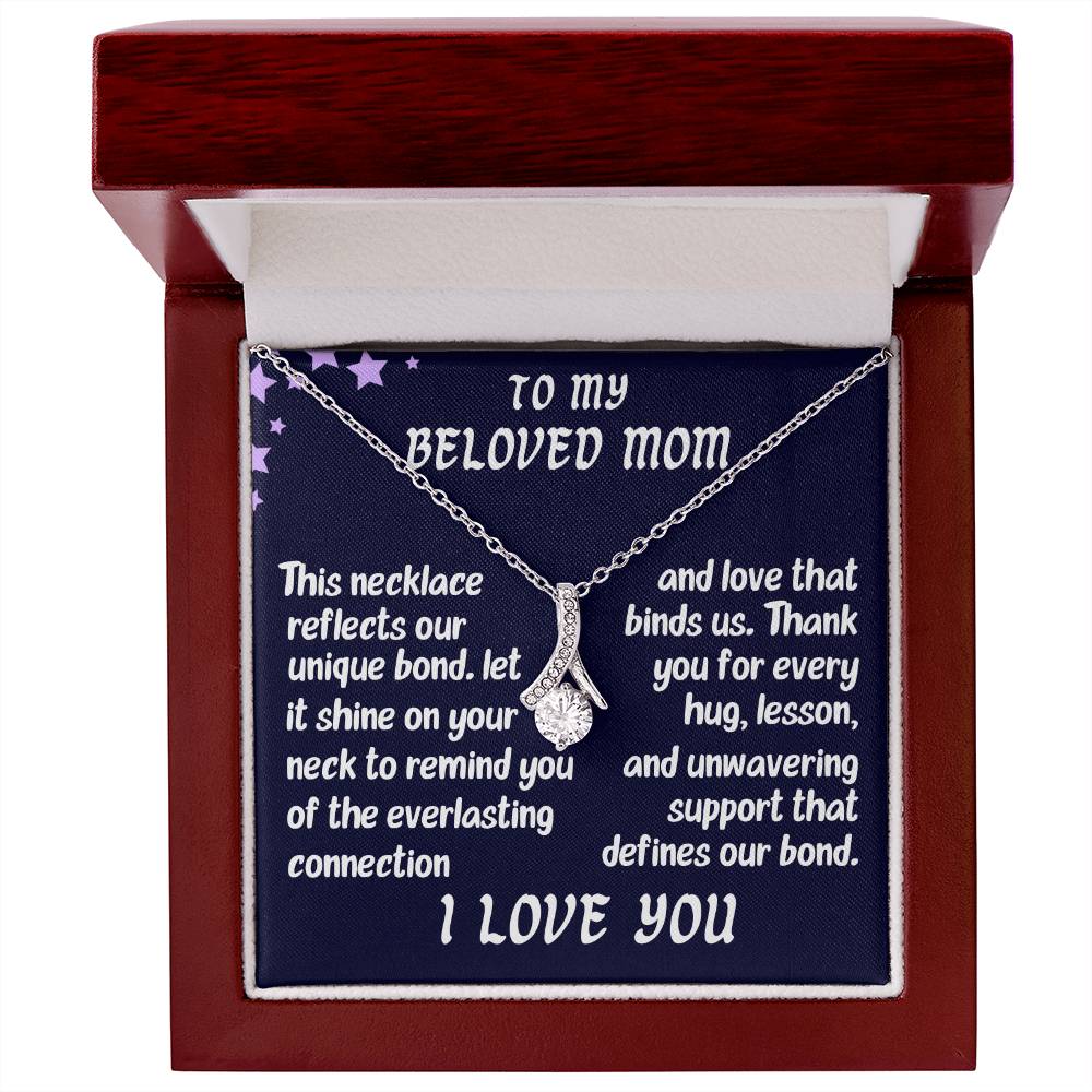 To my mom, I love you, Alluring Beauty Necklace (Yellow & White Gold Variants)