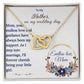 For my mom, thankful forever, Interlocking Hearts Necklace