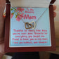 For my mom, I love you, Interlocking Hearts Necklace (Yellow & White Gold Variants)