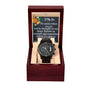 For my son, love you always, Black Chronograph Watch