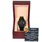 For my son, love you always, Black Chronograph Watch