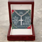 For my son, always love you, Artisan Cross Necklace on Cuban Chain