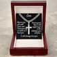 For my son, I love you forever, Artisan Cross Necklace on Cuban Chain w/ MC