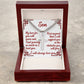 To my son, I love you, Artisan Cross Necklace on Cuban Chain w/ MC