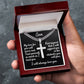 For my son, I love you forever, Artisan Cross Necklace on Cuban Chain w/ MC