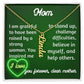 For my mom, I love you forever, Vertical Name Necklace W/MC