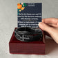 For my husband, always love you, Men's Cross Bracelet