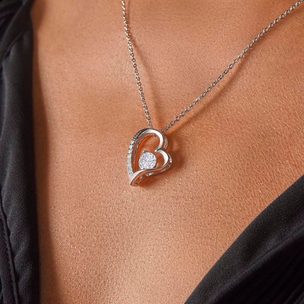 For my mom, I love you endlessly, Forever Love Necklace with On Demand Message Card