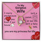 For my wife, I love you forever, Forever Love Necklace with On Demand Message Card