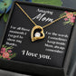 For my mom, I love you endlessly, Forever Love Necklace with On Demand Message Card